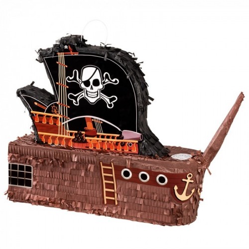 -PIÑATA FORMA BARCO PIRATA 59X44X15CM