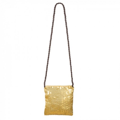   BOLSO LENTEJUELA ORO DISCO