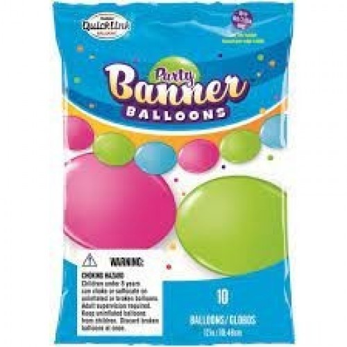 10 GLOBOS 12" QUICKLINK COL.SURT