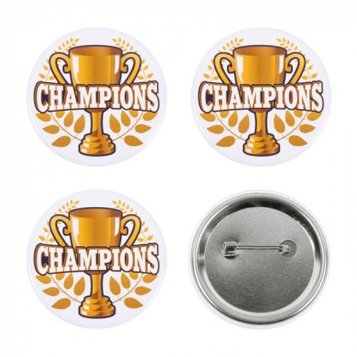   SET 4 BROCHES COPA CHAMPIONS 5CM