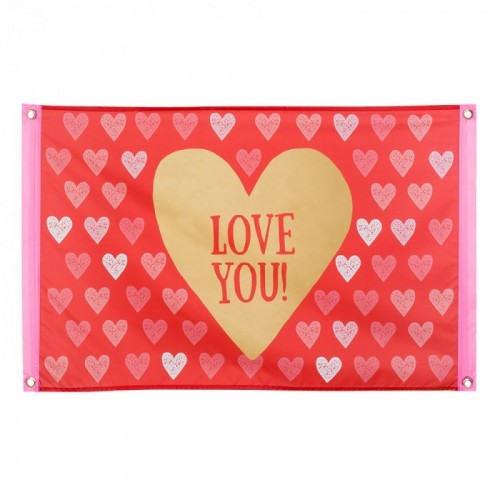 BANDERA LOVE YOU 60X90CM