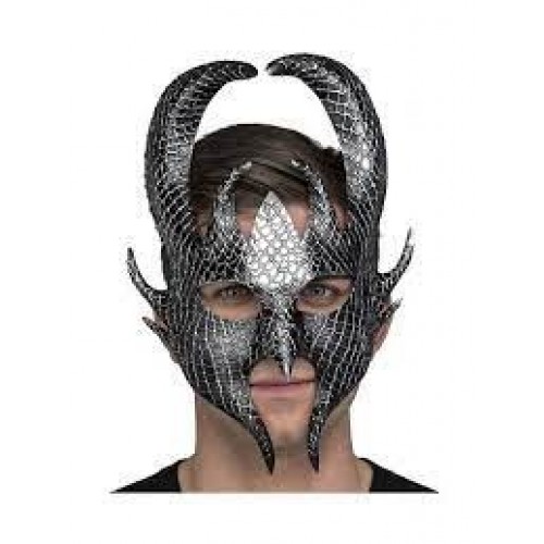 MASCARA DEMONIO ESCAMA PLATA