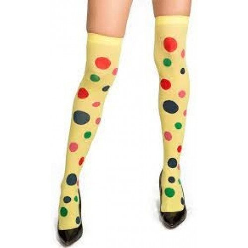 MEDIAS T-UNICA MUSLO AMARILLO PAYASO