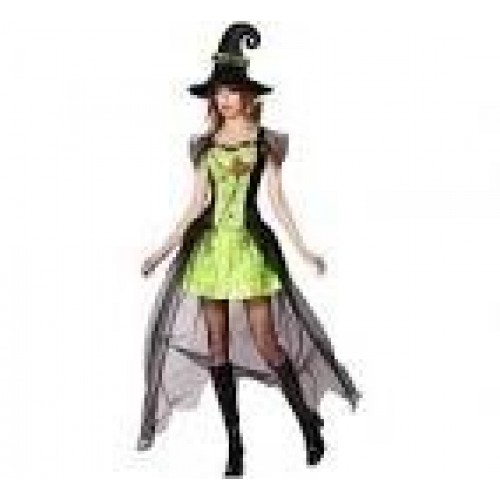  DISFRAZ T-M/L BRUJA VESTIDO VERDE