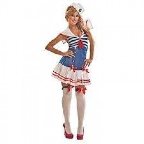  DISFRAZ T-M/L MARINERA VESTIDO RAYA