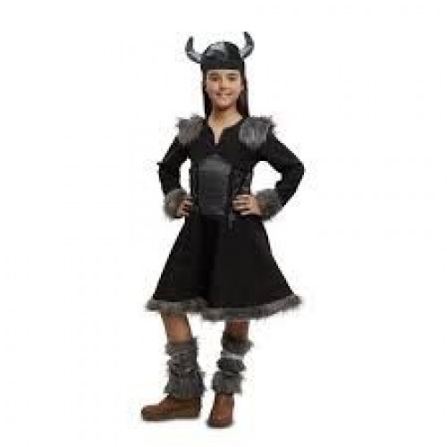DISFRAZ 5A6AÑOS VIKINGA NEGRO