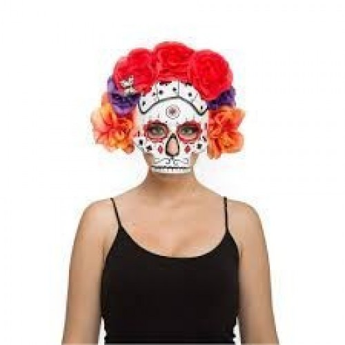 MASCARA DIA DE LOS MUERTOS C/MARIPOSA.