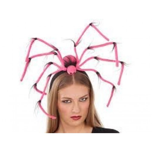 DIADEMA ARAÑA ROSA