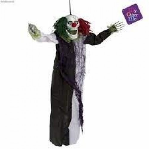 PAYASO TERROR MOVIMIE LUZ SONIDO 80CM