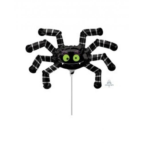 GLOBO 14" PALO FOIL ARAÑA NEGRA