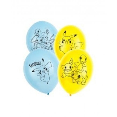   6 GLOBOS 11" LATEX POKEMON