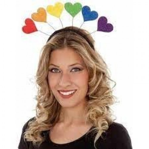 DIADEMA CORAZONES RAINBOW