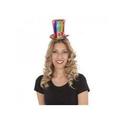 DIADEMA MINI SOMBRERO RAINBOW