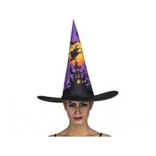 SOMBRERO BRUJA DIBUJO BRUJA MALVA