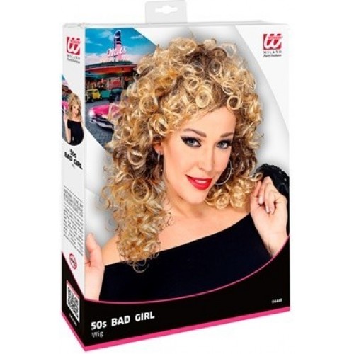 PELUCA MEDIA MELENA RIZOS RUBIA