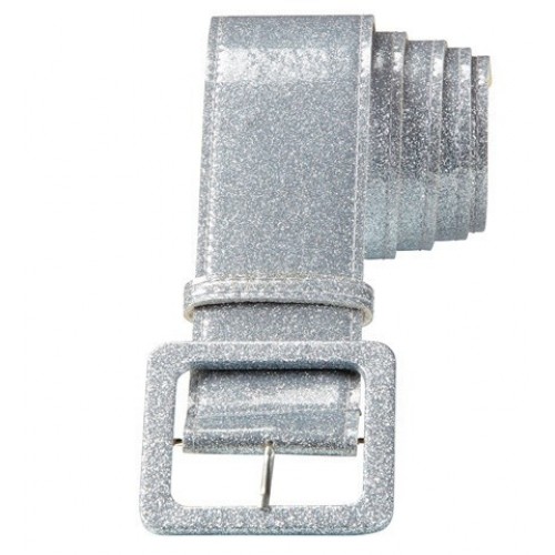 CINTURON GLITER PLATEADO 120CM