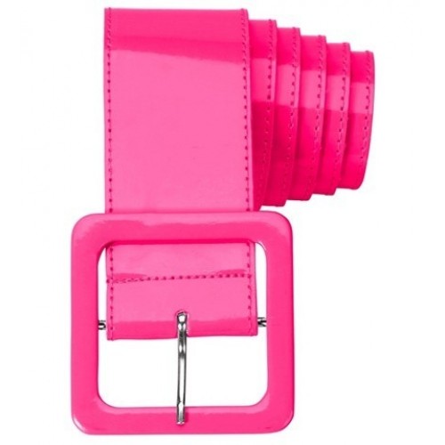   CINTURON VINILO ROSA FLUOR
