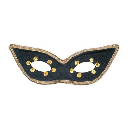 ANTIFAZ CARNAVAL NEGRO LENTEJUELA ORO
