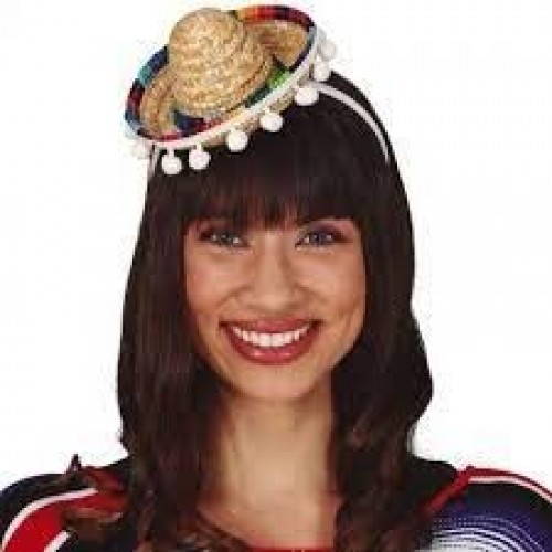 DIADEMA MINI SOMBRERO MEXICANO