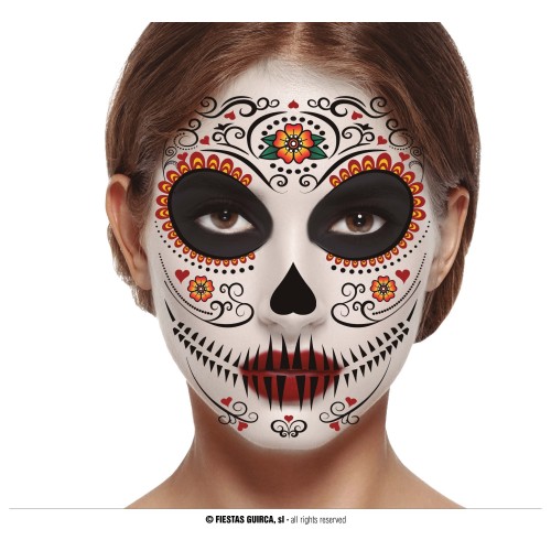 TATUAJE CARA CATRINA 30X14CM