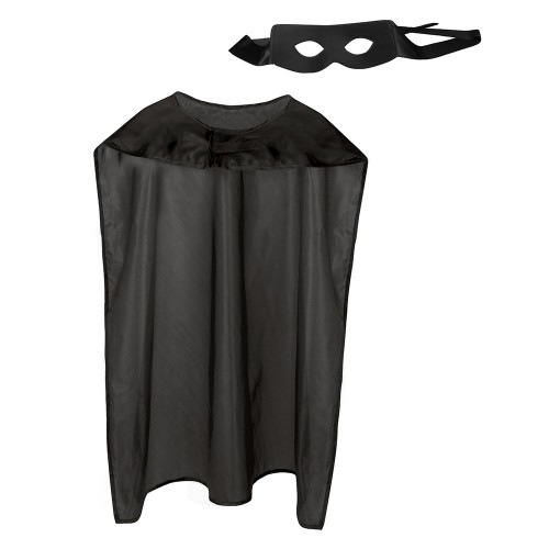 SET ADULTO CAPA ANTIFAZ HEROE NEGRO