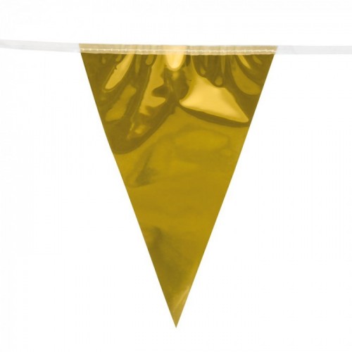   MINI BANDERIN TRIANGULAR ORO 3MT