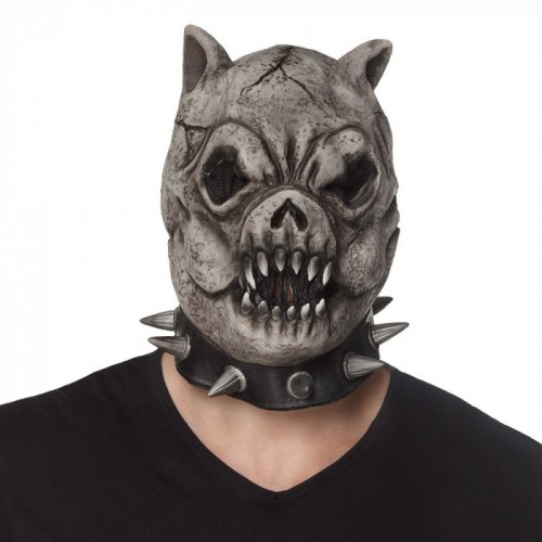 MASCARA CABEZA DE LATEX BULLDOG MALVADO
