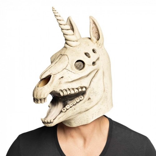 MASCARA CABEZA DE LATEX UNICORNIO