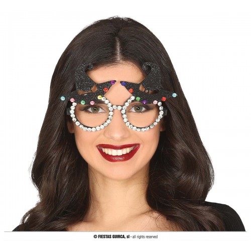 GAFAS GORRO BRUJA CON BRILLANTES