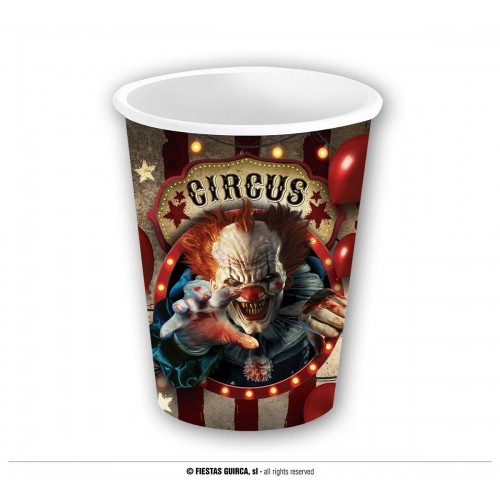 BOLSA  6 VASOS PAYASO 240ML