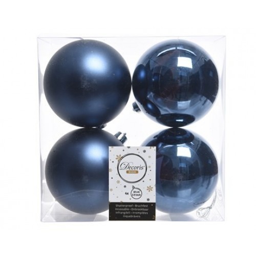 4 BOLA 100MM AZUL NOCHE 2 MATE/2 METAL