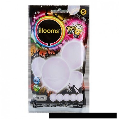 $E   5 GLOBOS BLANCOS LED 15 H