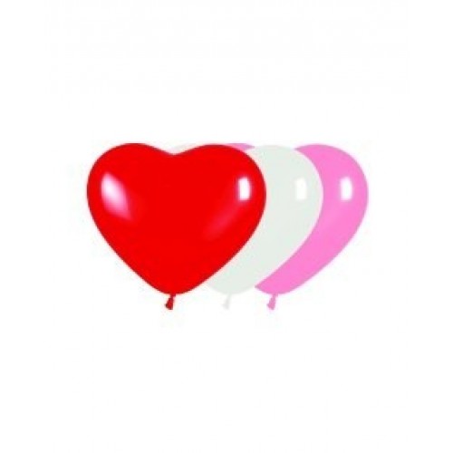 "50 GLOBO LATEX R6 CORAZON RO/BLA/ROS