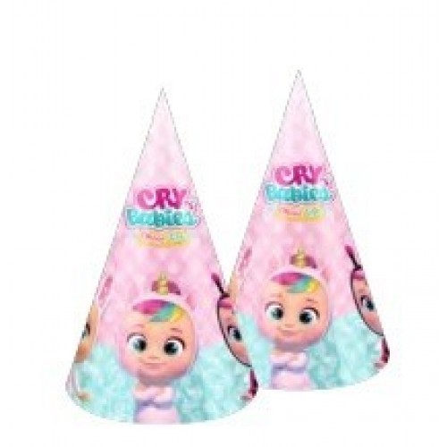   6 SOMBREROS CONO BEBES LLORONES