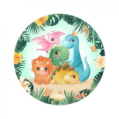   8 PLATOS DINOSAURIOS BEBE 23CM