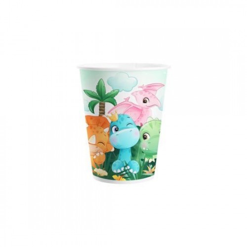   8 VASOS DINOSAURIOS BEBE 200ML