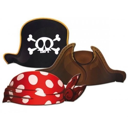   6 SOMBREROS PIRATA