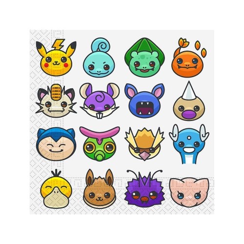   20 SERVILLETAS POKEMON 33CM