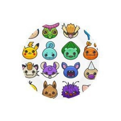   8 PLATOS CARTON POKEMON 18CM
