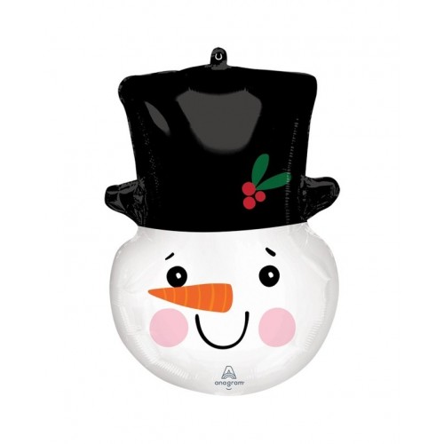 GLOBO 22" FOIL CABEZA MUÑECO NIEVE