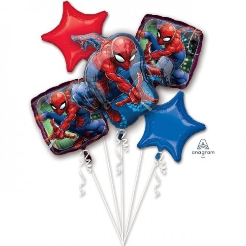   BOUQUET 5 GLOBOS FOIL SPIDERMAN