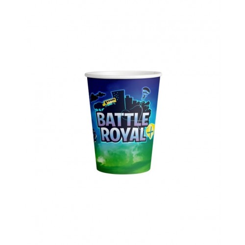   8 VASOS CARTON BATTLE ROYAL 250ML
