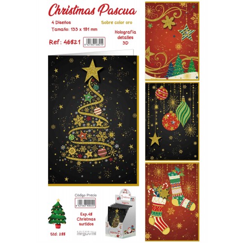 TARJETA NAVIDAD RELIEVE MOD.SURT  