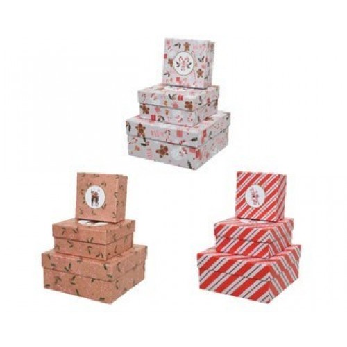 CAJA REGALO NAVIDAD 10X10X5CM