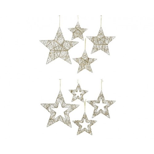 ESTRELLA ZIG ZAG DORADA 25CM