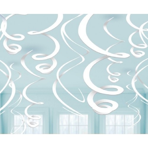   12 TIRAS ESPIRAL BLANCO 55,88CM