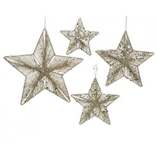ESTRELLA ZIG ZAG COLOR CHAMPAN 25CM
