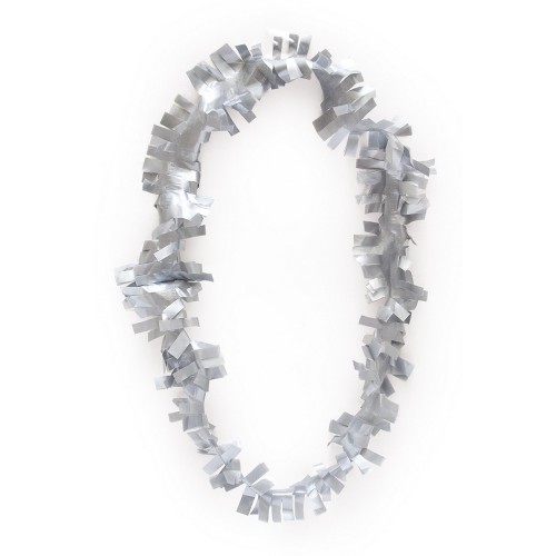   25 COLLARES PLASTICO PLATA