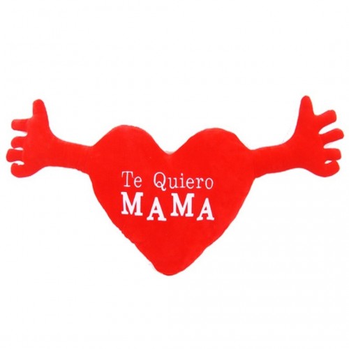 COJIN CORAZON ABRAZAME MAMA 20X14CM