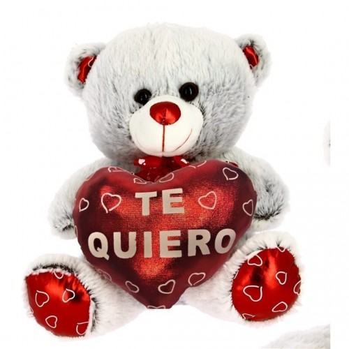 PELUCHE OSO GRIS TE QUIERO 25CM